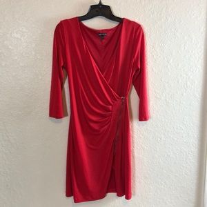 Express coral wrap dress. Size S.